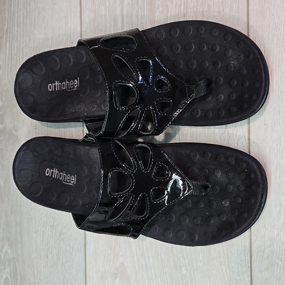 Orthoheel by Vionic Women Maui Leather Thong Sandals shoes sz 9 - Picture 3 of 13